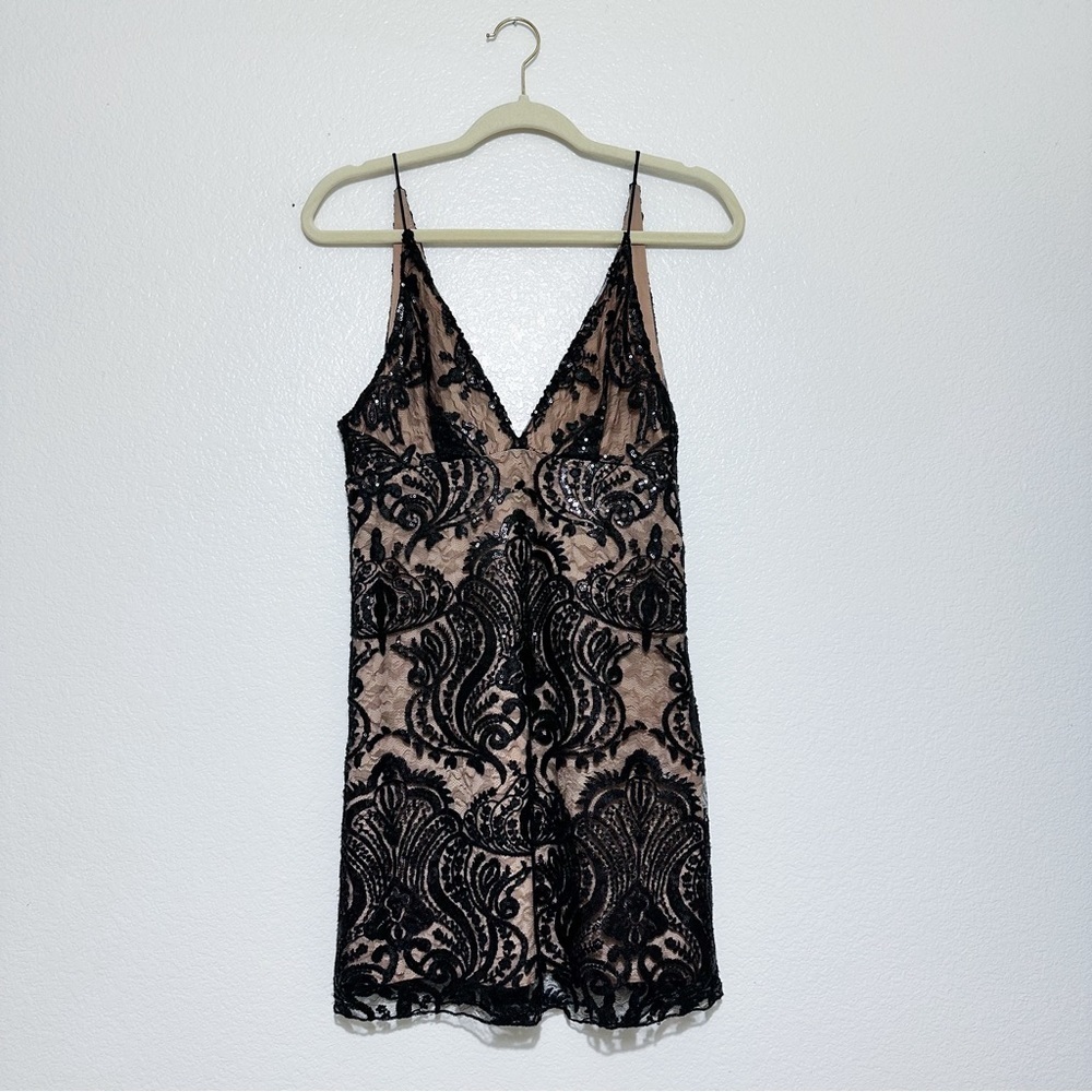 Free People Night Shimmers Mini Dress in Black - Picture 4 of 10